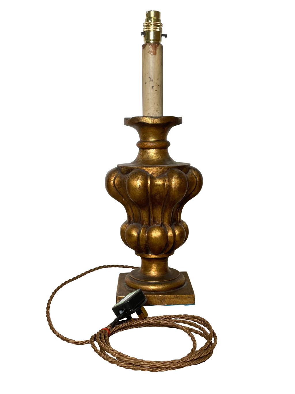 Giltwood Bulbous Table Lamp