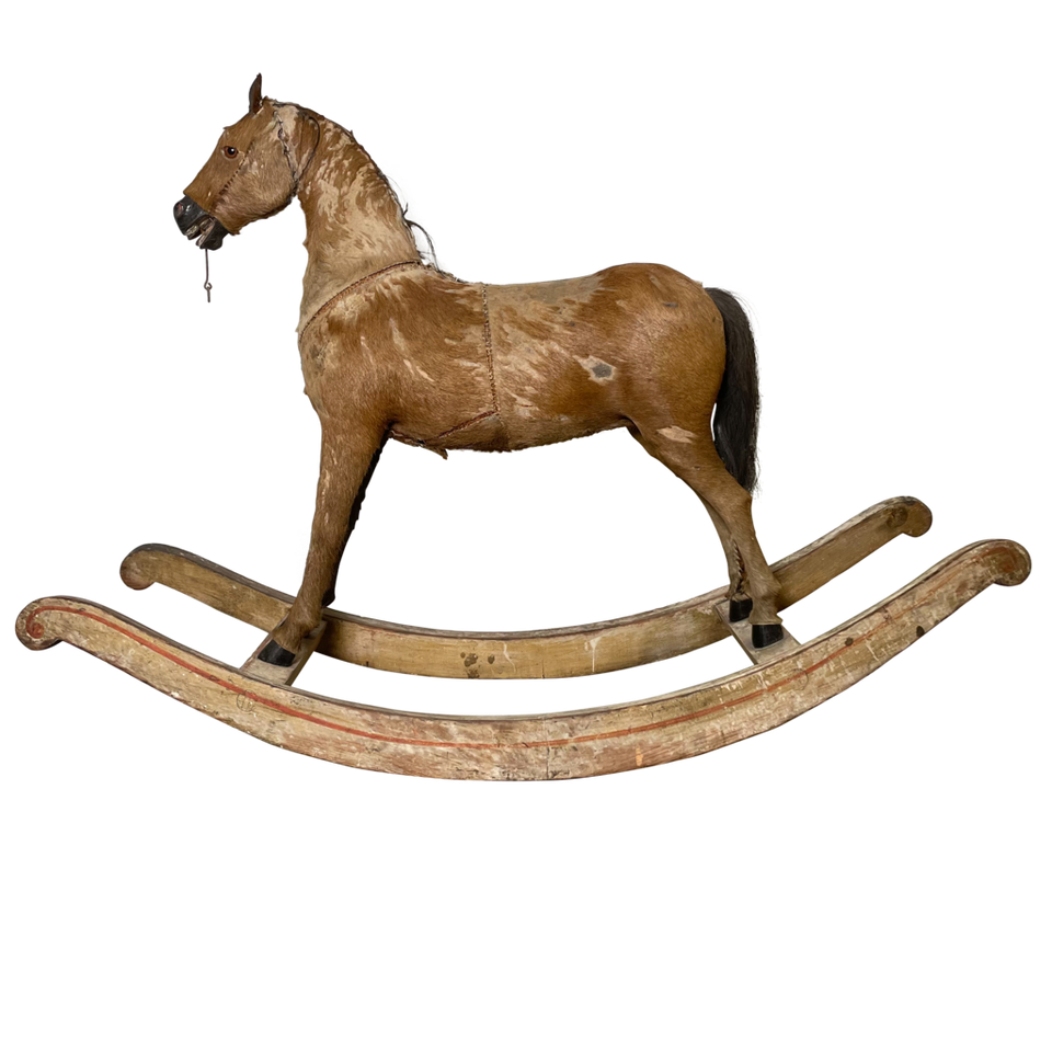 Victorian Goatskin Rocking Horse