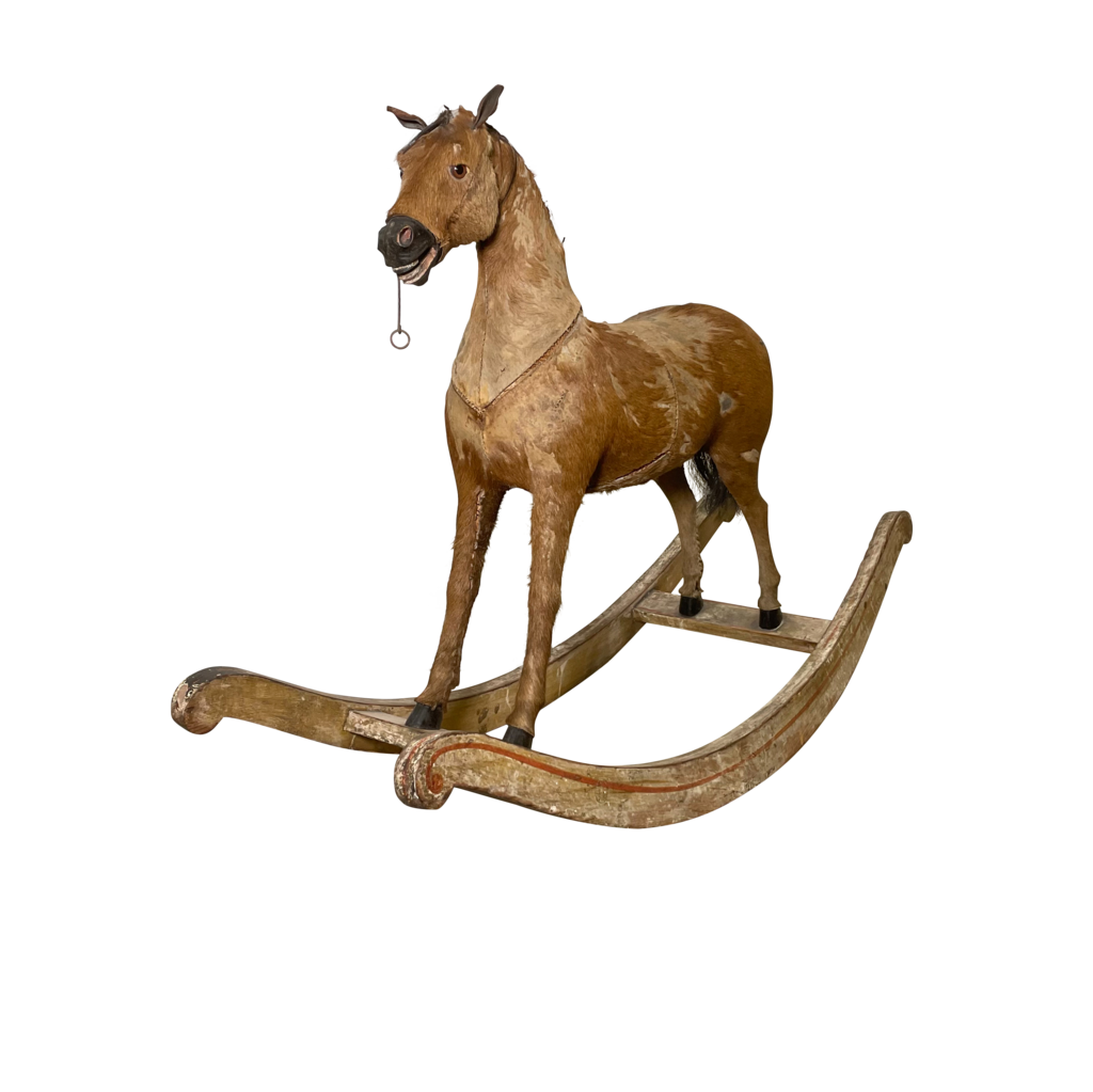 Victorian Goatskin Rocking Horse