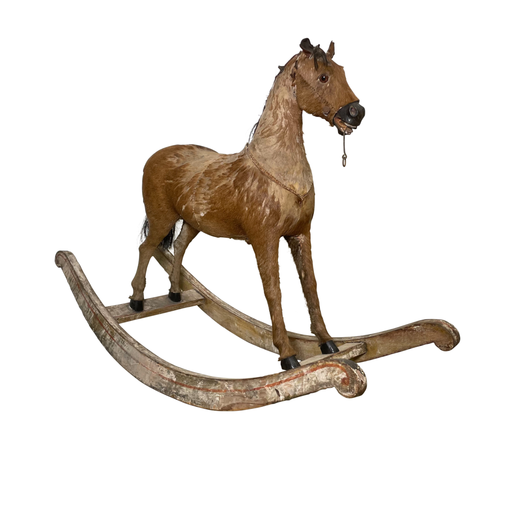 Victorian Goatskin Rocking Horse