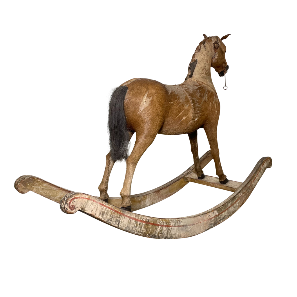 Victorian Goatskin Rocking Horse