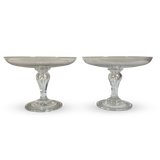 George III Pair of Etched Glass Tazzas