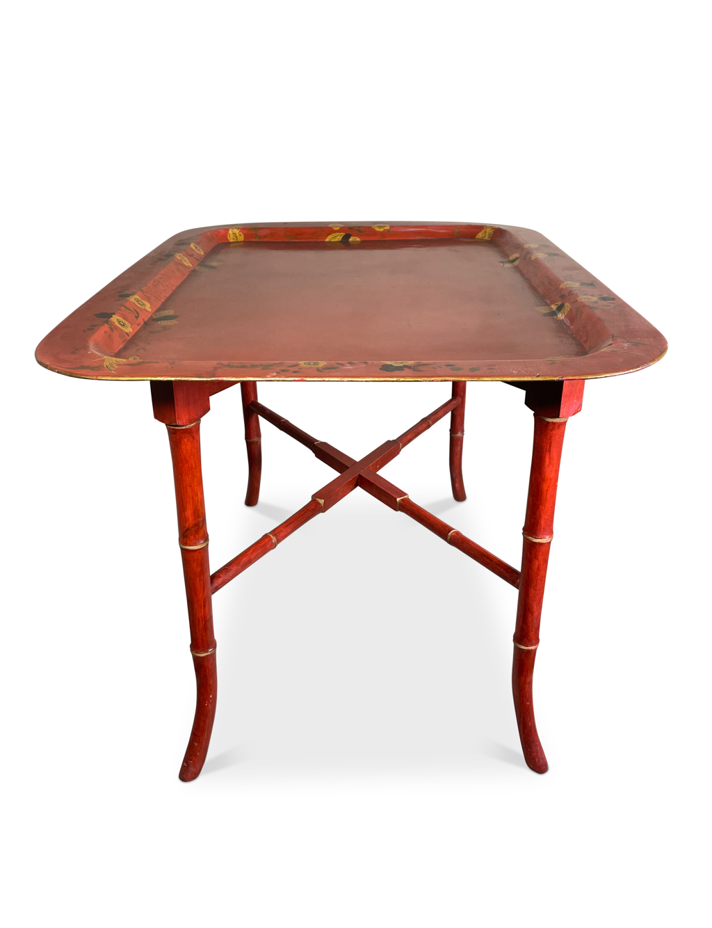 Painted Faux Bamboo Tray Table