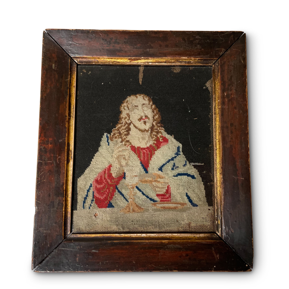 Framed Religious Needlepoint