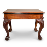 Rectangular Mahogany Side Table on Carved Cabriole Legs