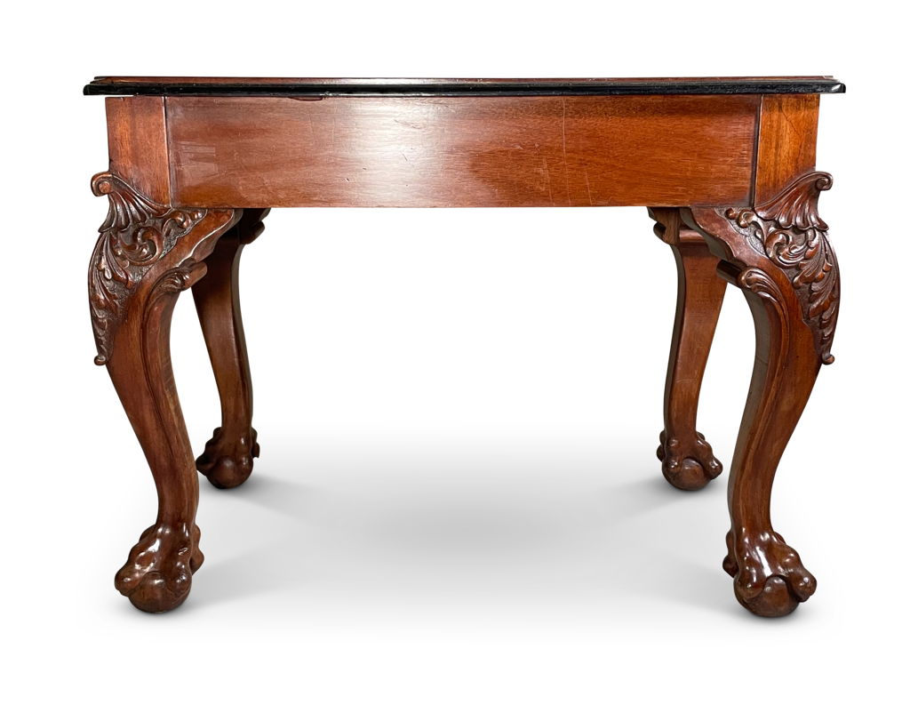Rectangular Mahogany Side Table on Carved Cabriole Legs
