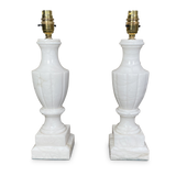 Pair of Alabaster Baluster Table Lamps