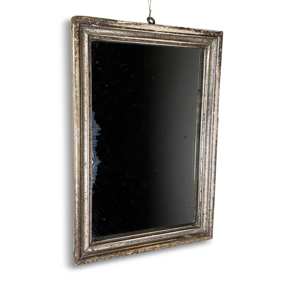 Small Silver Gilt Gesso Mirror