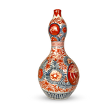 Meiji Period Kutani Bottle Gourd Vase
