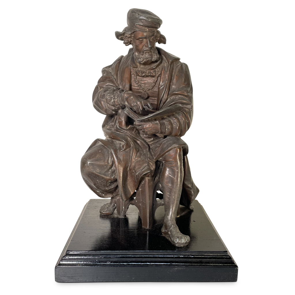 Spelter Figure of a Seated Artist