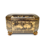 Lacquered Chinoiserie Tea Caddy