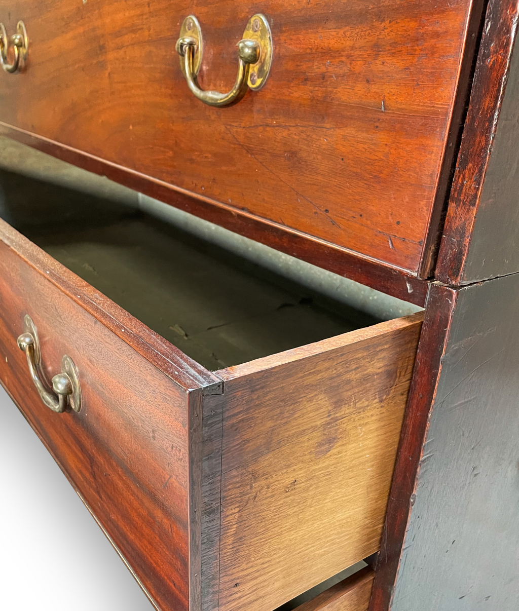 George III Mahogany Two Part Campaign Chest