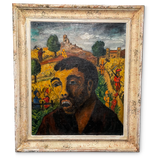 Oil on Canvas Entitled Figure d'Expression l'Idiot