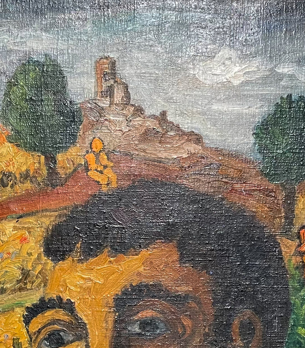 Oil on Canvas Entitled Figure d'Expression l'Idiot