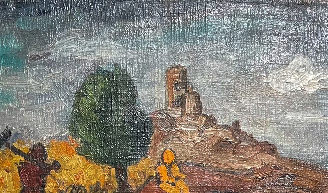 Oil on Canvas Entitled Figure d'Expression l'Idiot