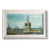 Oil on Board Landscape with Mills by Geoff Shaw