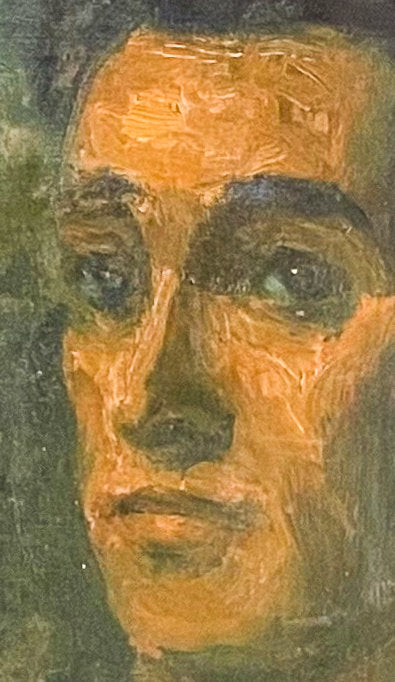 Oil on Board Portrait of a Young Male with Tie