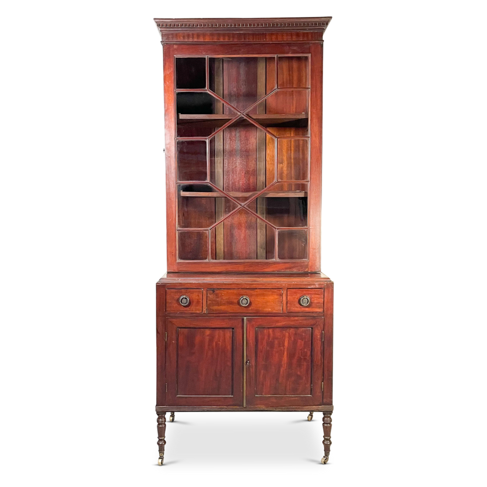 George III Mahogany Astral Glazed Display Cabinet