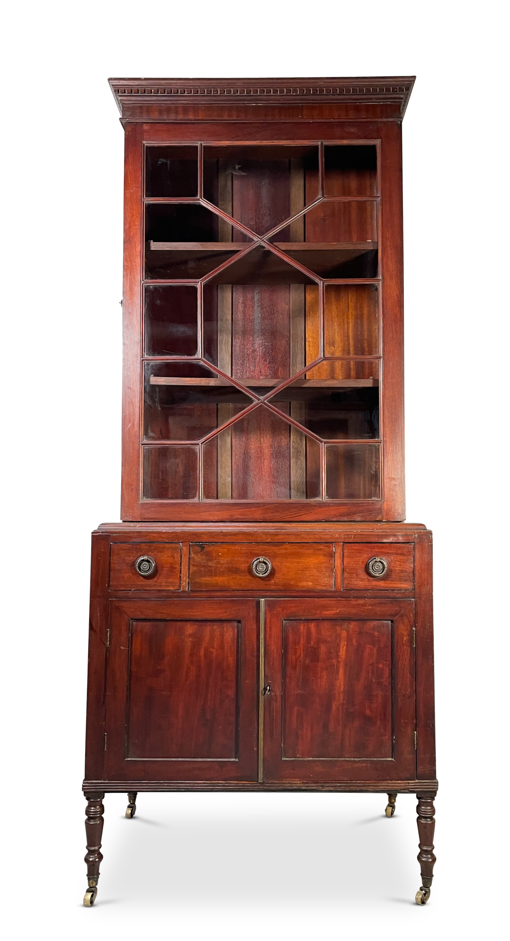 George III Mahogany Astral Glazed Display Cabinet