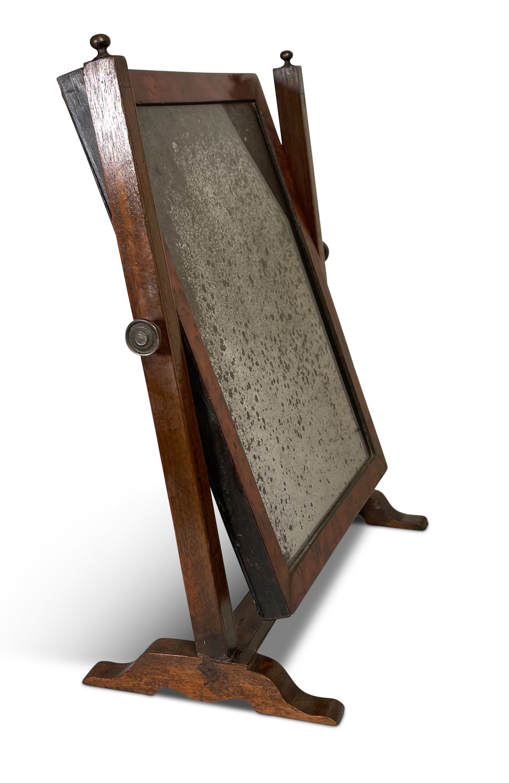 Burr Maple Wood Veneered Toilet Mirror