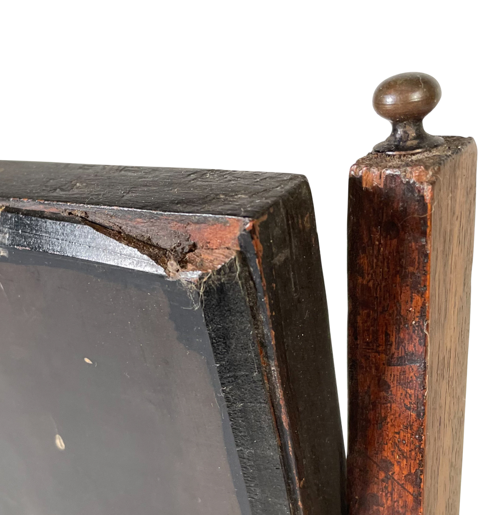Burr Maple Wood Veneered Toilet Mirror