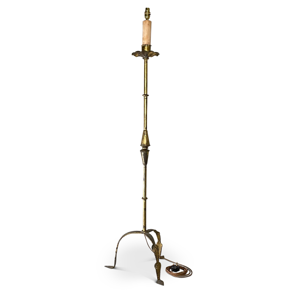 Gilt Metal Floor Lamp