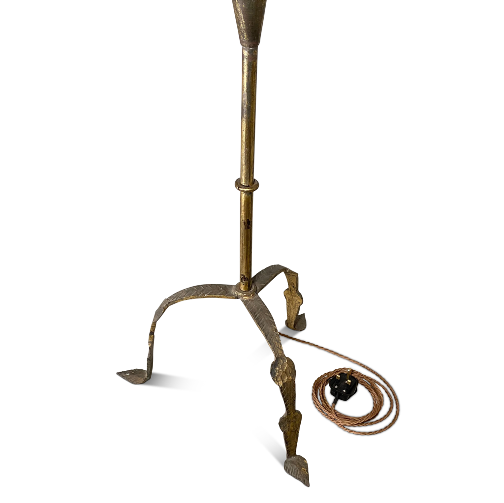 Gilt Metal Floor Lamp