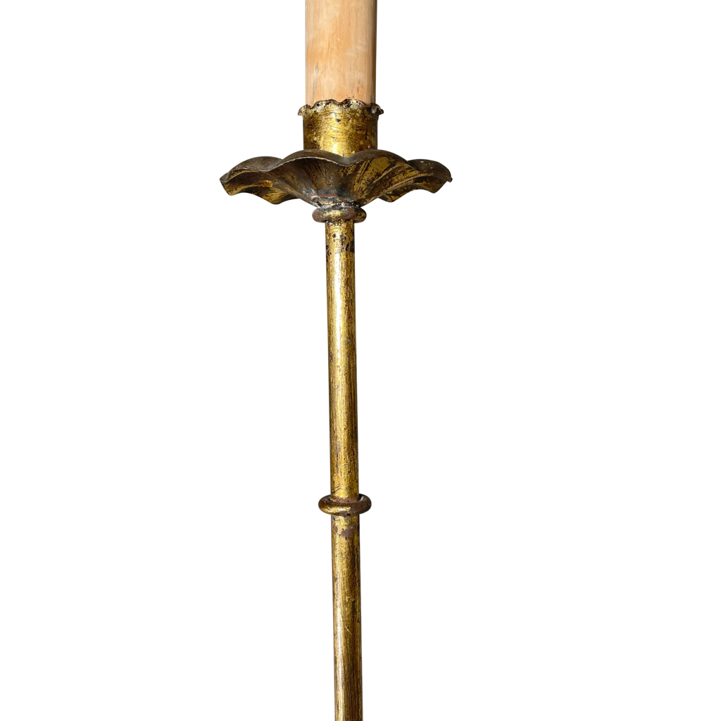 Gilt Metal Floor Lamp