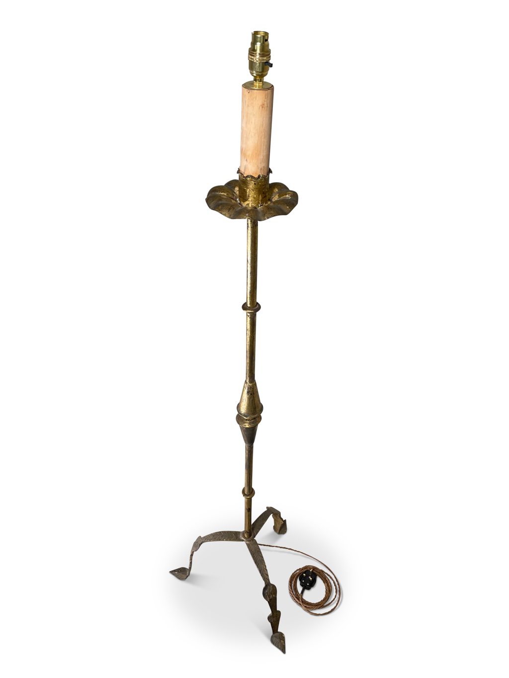 Gilt Metal Floor Lamp