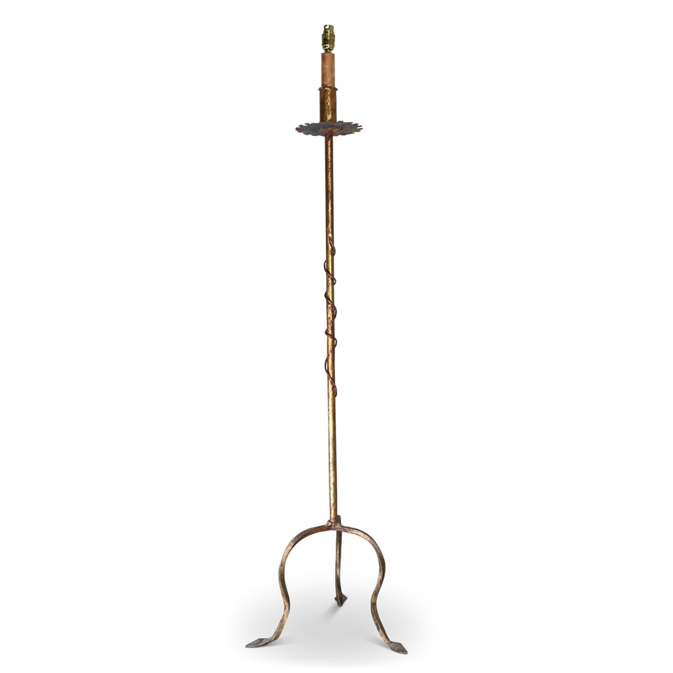 Gilt Metal Floor Lamp