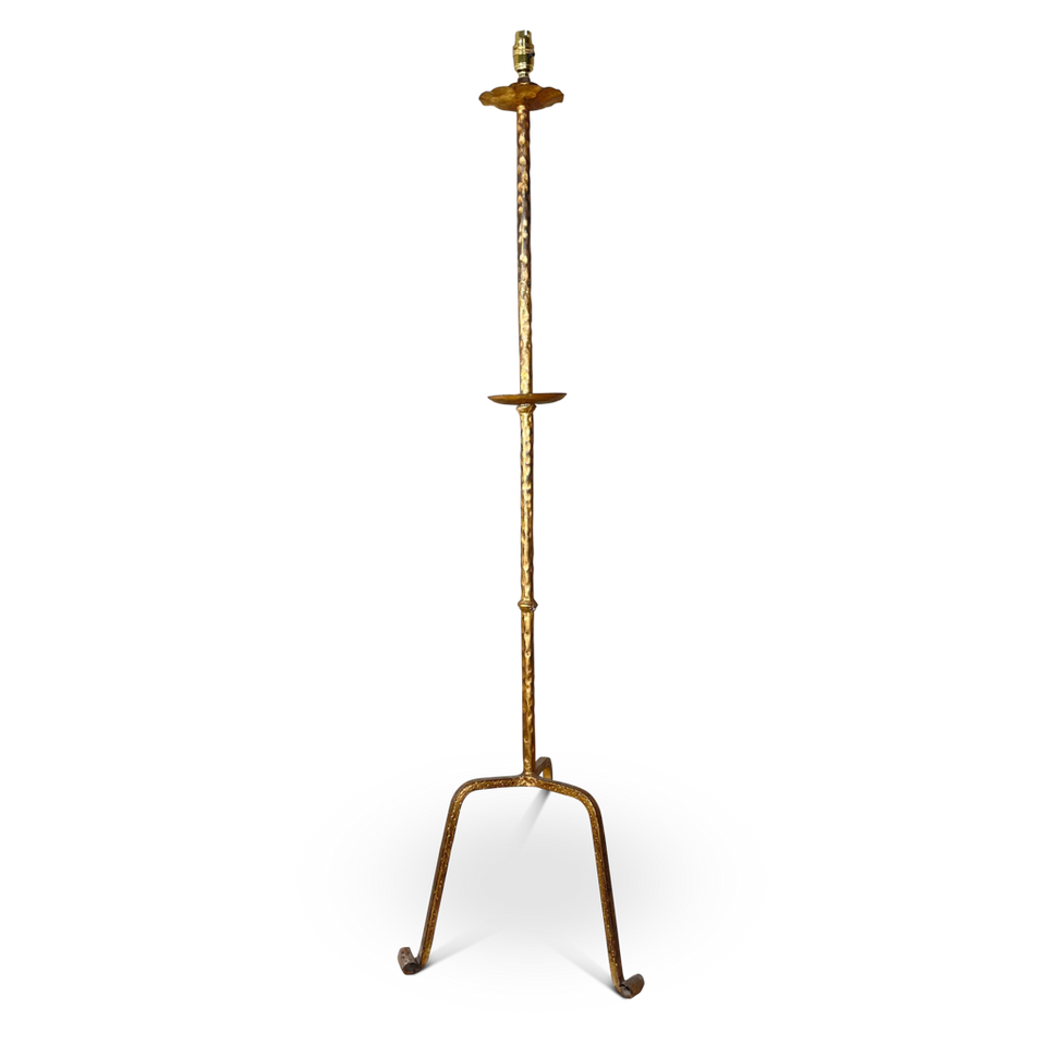 Gilt Metal Floor Lamp