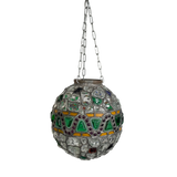 Leaded Light Glass Ball Pendant