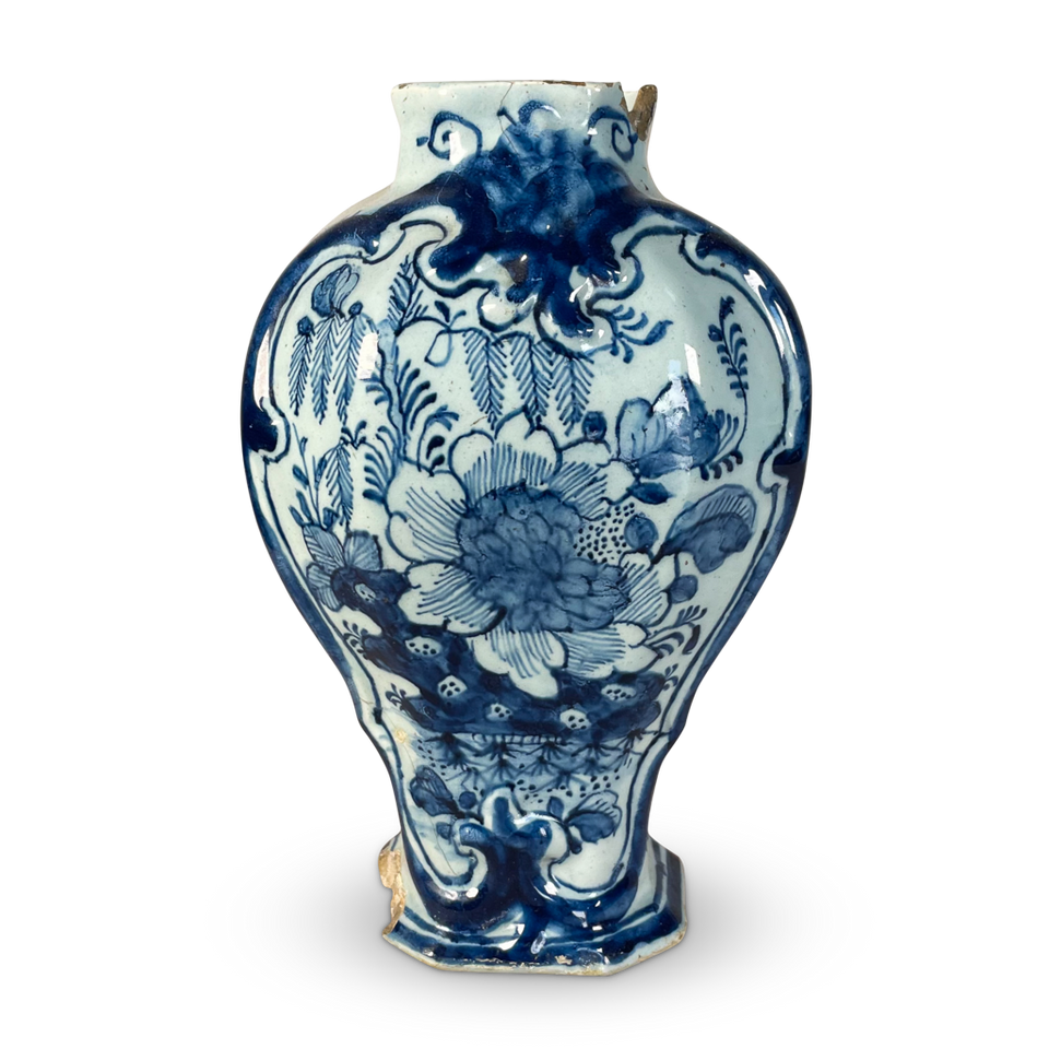 Bulbous Shaped Delft Vase