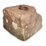 Primitive Red Sandstone Horse Thethering Block
